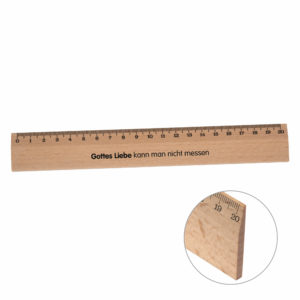 Holzlinal: Gottes Liebe kann man nicht messen (20 cm)
