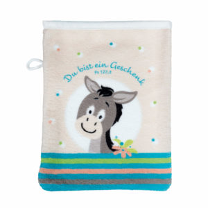 Waschhandschuh Esel Felix: Du bist ein Geschenk