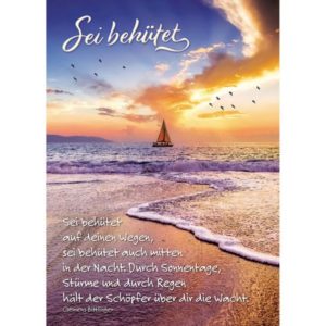 Postkarten: Sei behütet auf deinen Wegen (4 Stück)