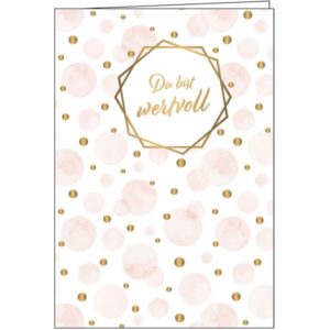 Faltkarte: Du bist wertvoll (Gold-Edition)