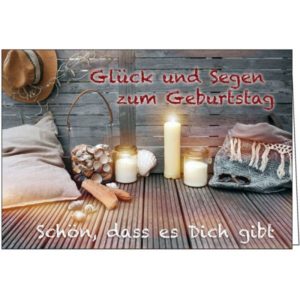 Faltkarte: Glück und Segen zum Geburtstag