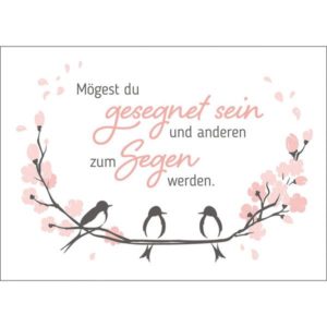 Fensterbild-Postkarte: Mögest du gesegnet (4 Stück)
