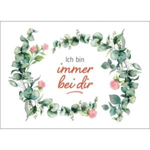 Fensterbild-Postkarte: Ich bin immer bei dir (4 Stück)