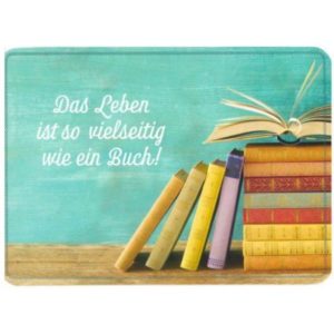 Postkarte: Das Leben ist so vielseitig wie ein Buch!