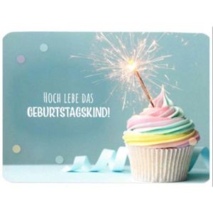 Postkarte: Hoch lebe das Geburtstagskind