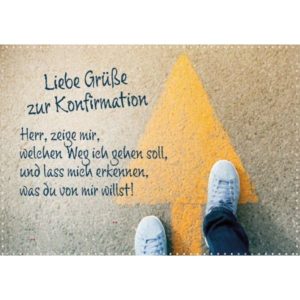 Faltkarte: Liebe Grüße zur Konfirmation