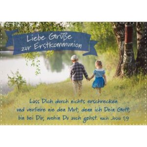 Faltkarte: Liebe Grüße zur Erstkommunion