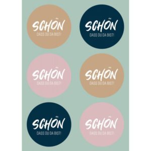 Postkarte: Schön, dass du da bist (Sticker)