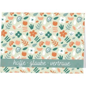 Faltkarte: hoffe, glaube, vertraue