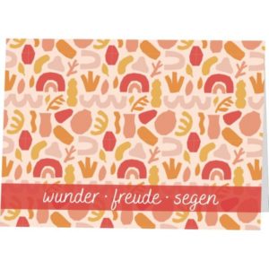 Faltkarte: wunder, freude, segen