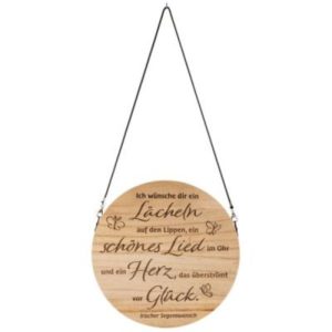 Wandschmuck-Holz: Ich wünsche dir ein Lächeln...