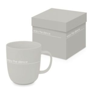 Tasse: enjoy the silence (taupe)