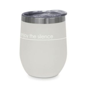 Thermobecher: enjoy the silence (taupe)