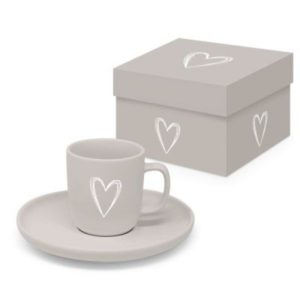 Espressotasse: enjoy the silence (taupe)