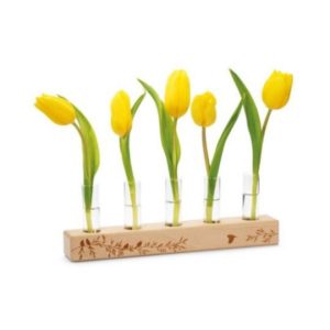 Blumen-und Gräservase mit 5 Glaseinsätzen