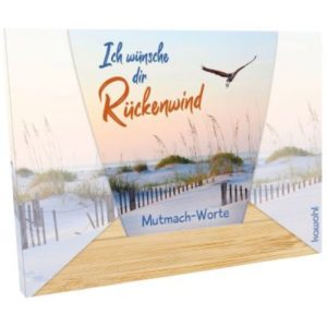 Postkarten-Aufstell-Etui: Ich wünsche dir Rückenwind