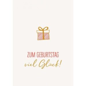 Postkarte: Zum Geburtstag viel Glück