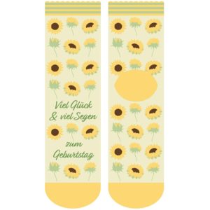 Socken: Viel Glück & viel Segen zum Geburtstag (Gr. 36-39)
