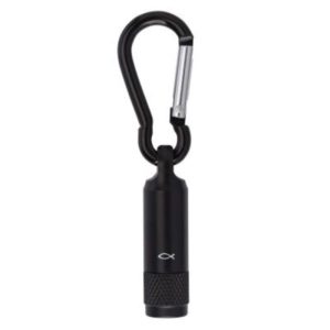 LED-Taschenlampe mit Karabiner: Ichthys (schwarz)