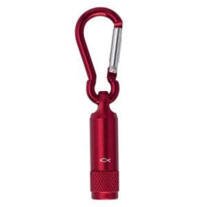 LED-Taschenlampe mit Karabiner: Ichthys (rot)