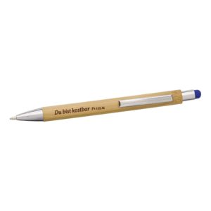 Kugelschreiber: Du bist kostbar (Bambus mit Touch-Pen blau)