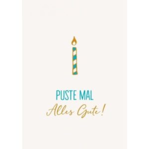 Postkarte: Puste mal