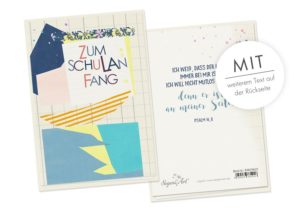 Doppelkarte Collage: Zum Schulanfang - Ich weiß