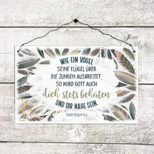 Holzschild: Flügel (groß)
