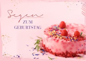 Postkarte: Geburtstag - Torte