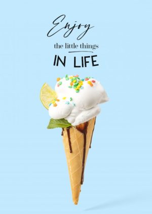 Postkarte: Enjoy the little things