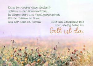 Postkarte: Gott ist da