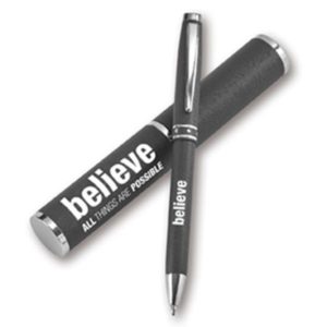 Kugelschreiber im Etui: BELIEVE all things are possible