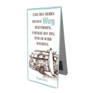 Magnetlesezeichen: Lass den Herrn deinen Weg bestimmen (VW Bulli)