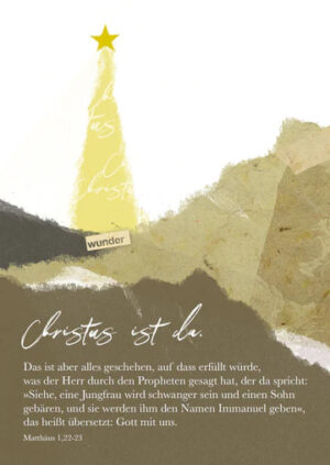 Postkarte Weihnachten: Christus ist da
