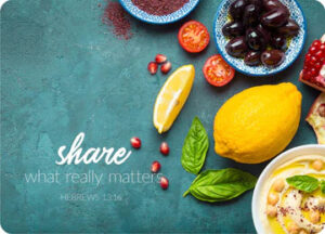 Postkarte Big Blessing: Share what really matters (XL Format)