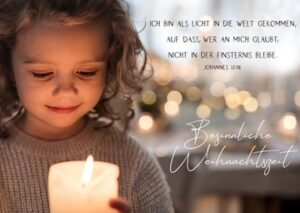 Postkarte Weihnachten: Besinnliche Weihnachtszeit (Kind)