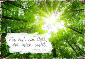 Metallschild: Du bist ein Gott, der mich sieht