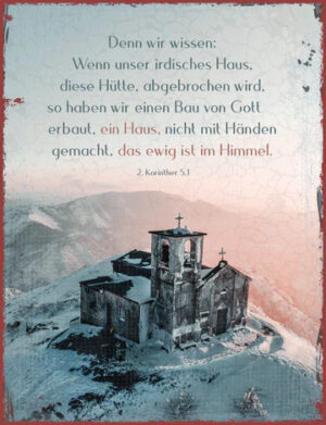 Metallschild: Ewiges Haus im Himmel