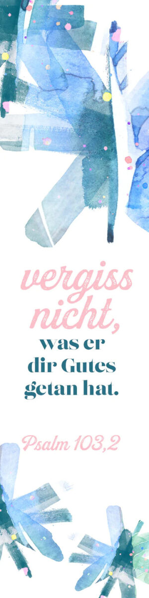 Lesezeichen: Vergiss nicht (Segenszeichen)
