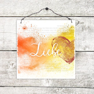 Holzschild: Liebe