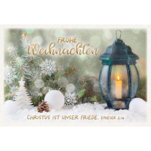 Faltkarte: Frohe Weihnachten (Laterne)
