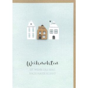 Faltkarte: Weihnachten (Häuser)