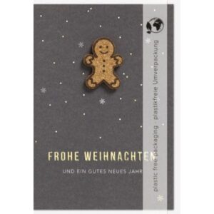 Faltkarte: Frohe Weihnachten (Lebkuchenmann)