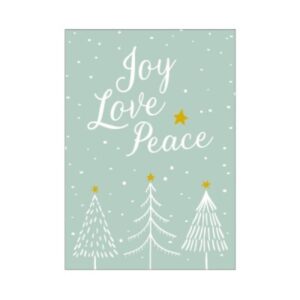 Postkarte: Joy Love Peace
