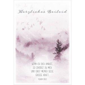 Faltkarte: Herzliches Beileid