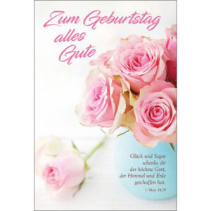 Postkarten: Zum Geburtstag alles Gute (4 Stück)