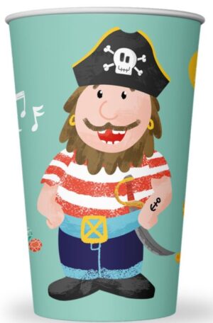 Pappbecher-Set: Pirat
