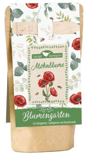 Saatvogel Blumengarten: Mohnblume