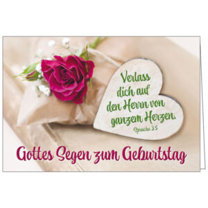 Faltkarte Geburtstag: Gottes Segen zum Geburtstag
