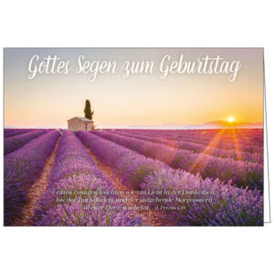Faltkarte Geburtstag: Gottes Segen zum Geburtstag